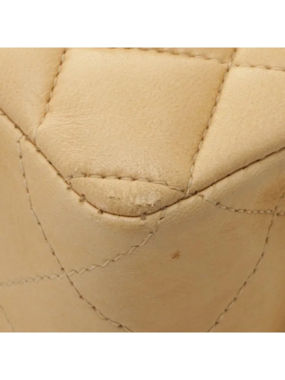Chanel Mini Quilted 17 Chain Shoulder Bag Light Beige Gold Lambskin